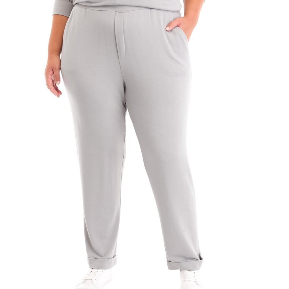 NWT Spense Plus Size Terry Roll Cuff Trouser Pants Size 2X Casual Loungewear New
